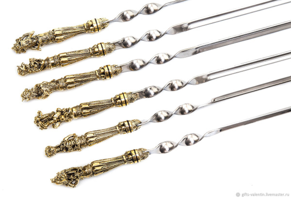 Набор шампуров с декоративным литьем "Сказка" (6 шт)
